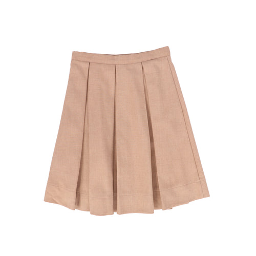 Bamboo Wool Pleat Skirt - Pink