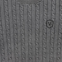Load image into Gallery viewer, Valentina Mineral Wash Cable Knit Sweater - Black