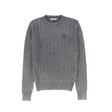 Load image into Gallery viewer, Valentina Mineral Wash Cable Knit Sweater - Black