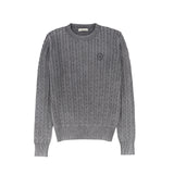 Valentina Mineral Wash Cable Knit Sweater - Black