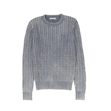 Load image into Gallery viewer, Valentina Mineral Wash Cable Knit Sweater - Navy