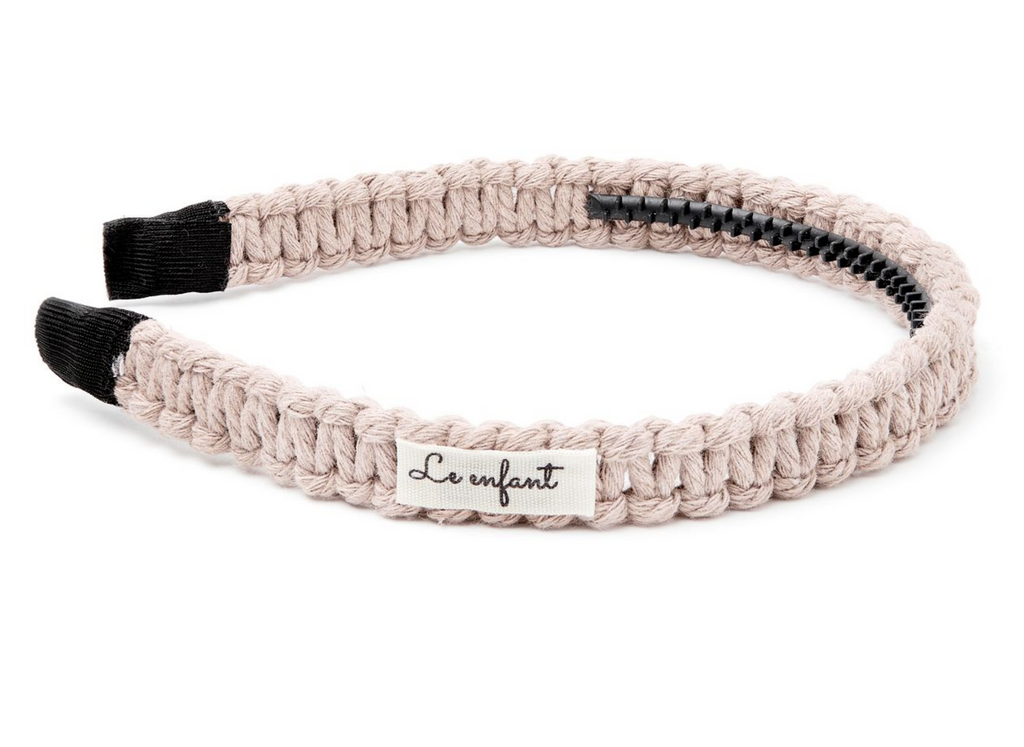 Le Enfant Thin Knit Headband Blush