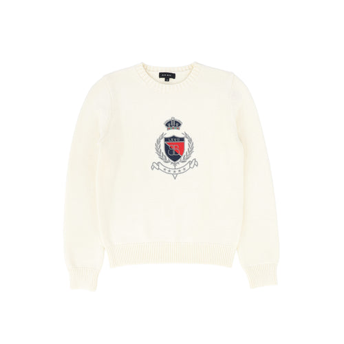 Bamboo Knit Crest Sweater - Ivory