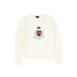 Bamboo Knit Crest Sweater - Ivory