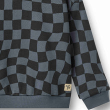 Load image into Gallery viewer, Wheat Sandro Sweatshirt - Navy Blue Check