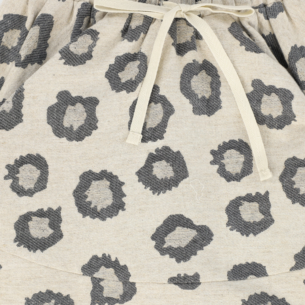 Bamboo Leopard Flare Skirt - Beige