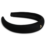 Le Enfant Gold Thread Cherry Embroidered Hairband - Black