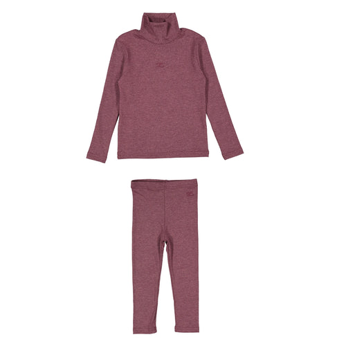 Ladida Layette Maroon Marled Set