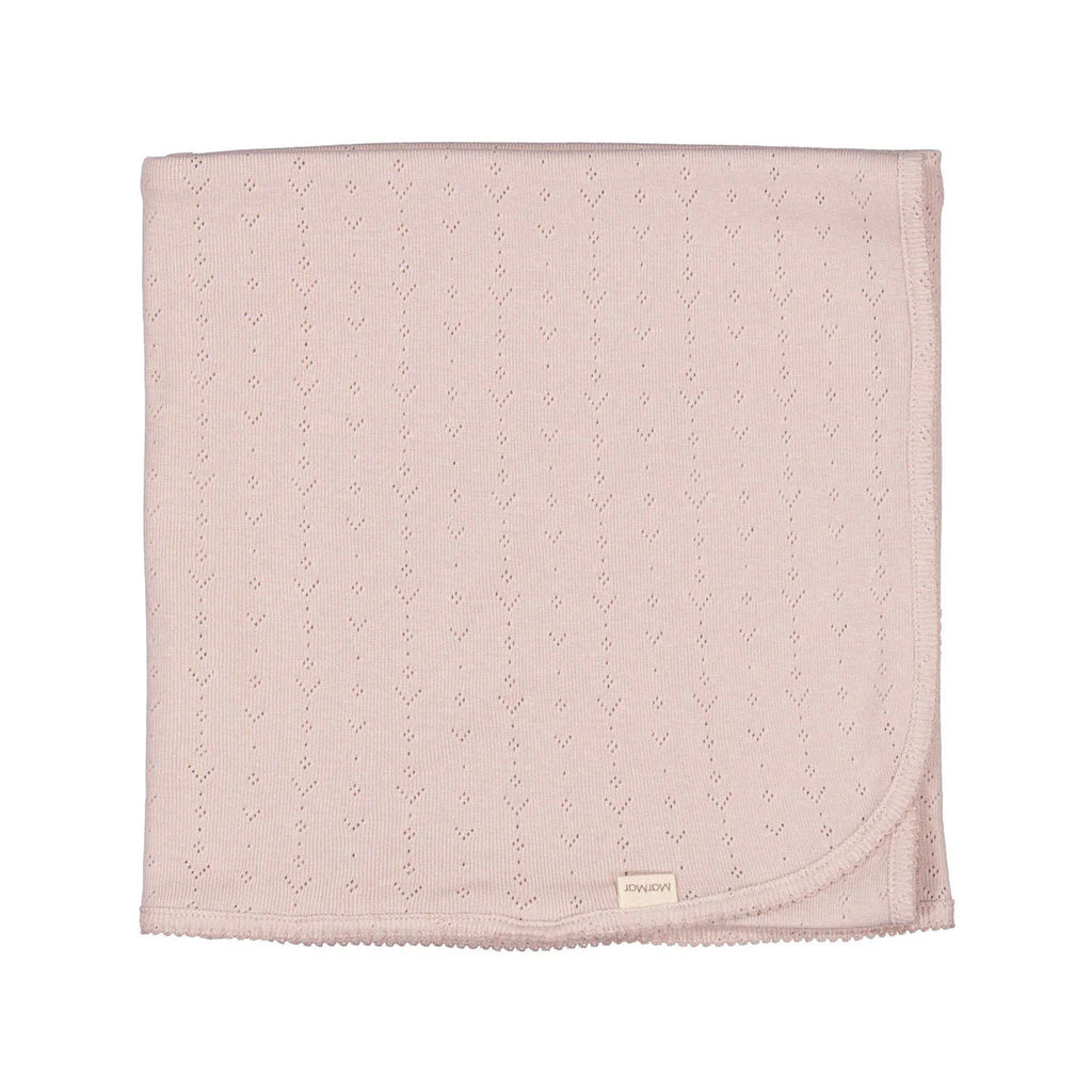 Marmar Modal Pointelle Alida Baby Blanket - Faded Rose