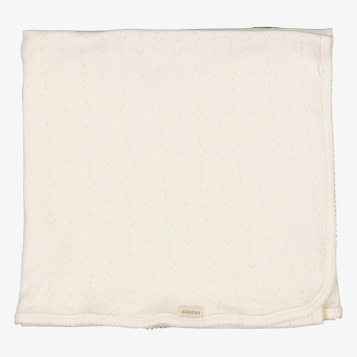 Marmar Modal Pointelle Alida Baby Blanket - Flour White