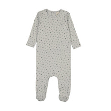 Load image into Gallery viewer, Mema Knits Floral Print Footie - Navy Print