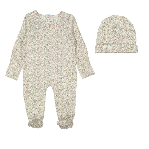 Lovely Littles - The Printed Romper & Beanie - Paige Pink