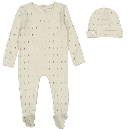 Lovely Littles - The Printed Romper & Beanie - Abby Pink