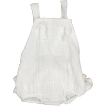 Load image into Gallery viewer, Cotton Little Things Girls Ruffle Romper - Crudo (White) *runs big*