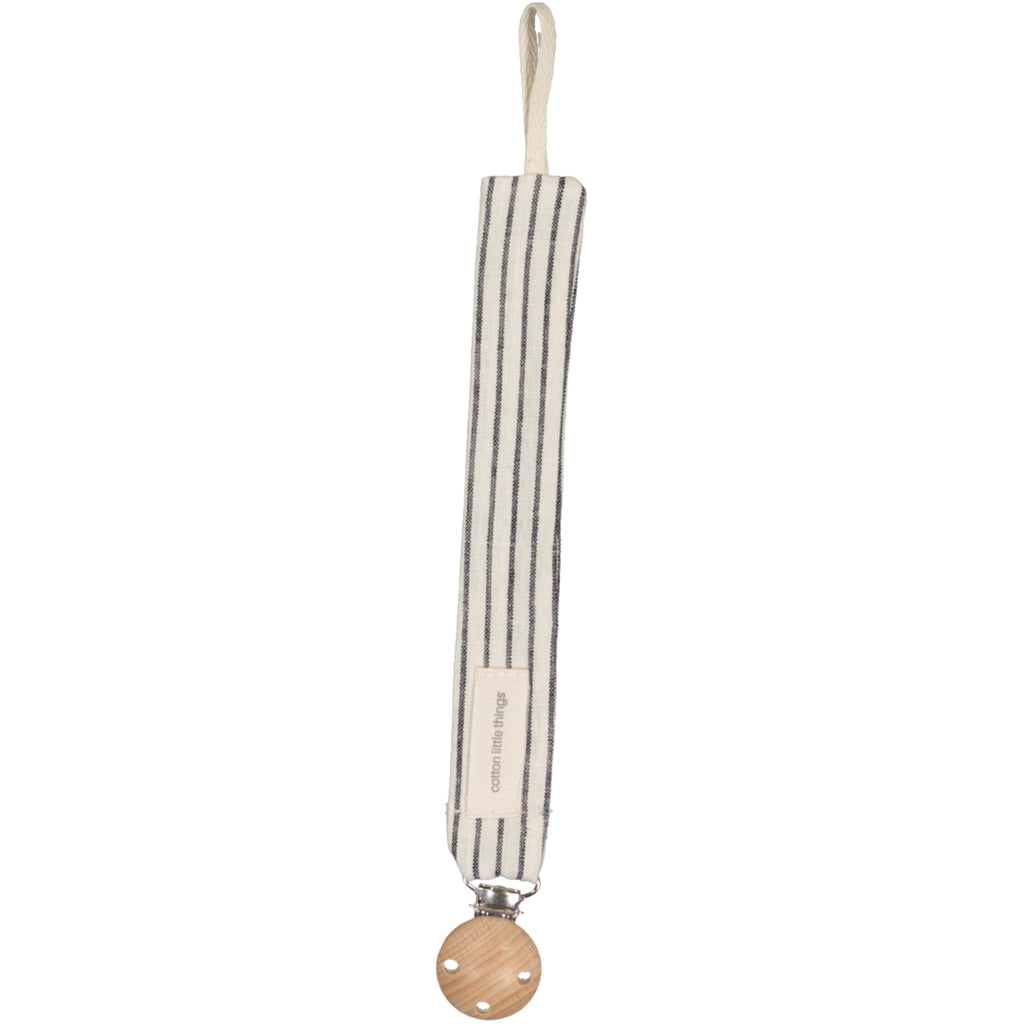 Cotton Little Things Pacifier Clip - Pinstripes