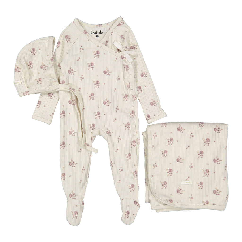 Ladida Pink Watercolor Printed Layette Set