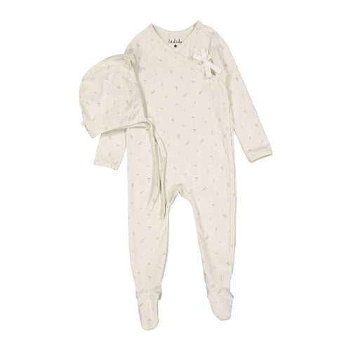 Ladida Pink Tiny Bud Wrap Footie & Hat Set