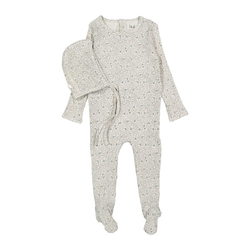 Ladida Teal Liana Footie & Bonnet Set