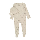 Ladida Acorn Print Footie & Hat