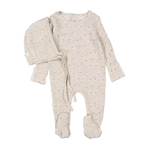 Ladida Mauve Liana Footie & Bonnet Set