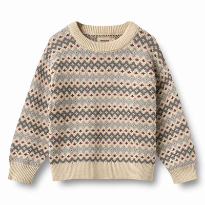 Wheat Harlow Jacquard Pullover - Flint