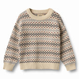 Wheat Harlow Jacquard Pullover - Flint