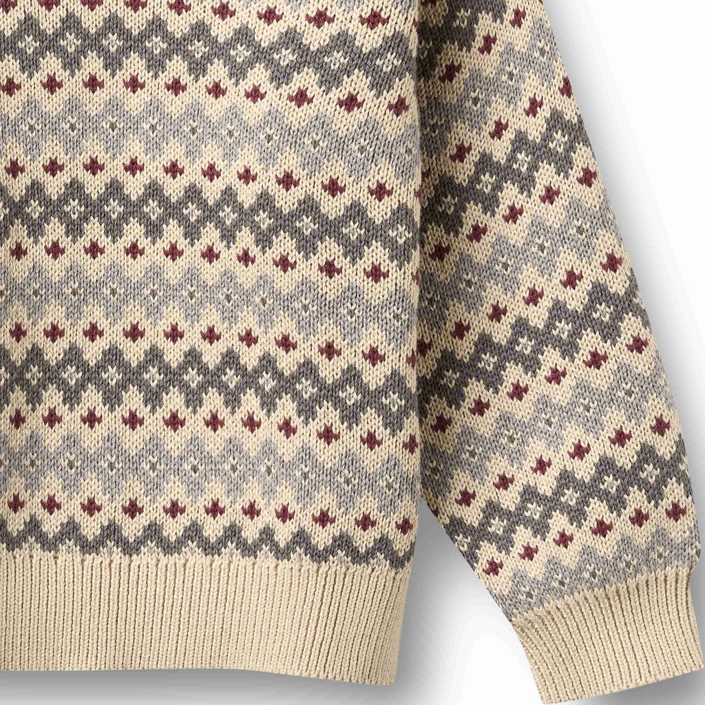 Wheat Harlow Jacquard Pullover - Flint