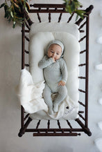 Load image into Gallery viewer, Lilette Gingham Bebe Footie And Hat - Pale Blue