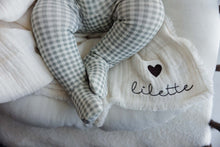 Load image into Gallery viewer, Lilette Gingham Bebe Footie And Hat - Pale Blue