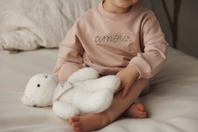 Lilette Cropped Floral Baby Sweatshirt - Pink
