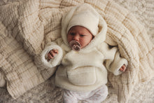 Load image into Gallery viewer, Mema Knits Sherpa Jacket &amp; Knitted Beanie - Ivory