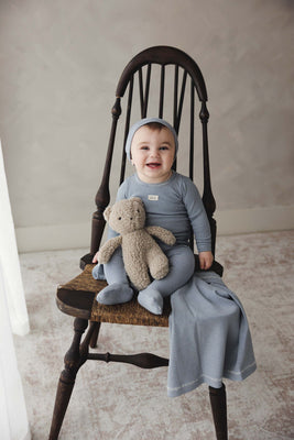Lilette Striped Bebe Footie And Hat - Off Navy