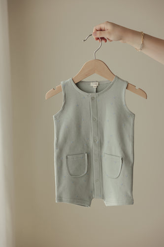 Lilette All Over Hot Air Balloon Romper - Seafoam