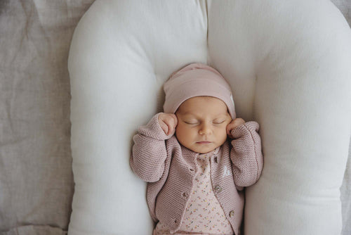 Lilette Cherry Blossom Footie And Hat - Pale Pink