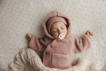 Load image into Gallery viewer, Mema Knits Sherpa Jacket &amp; Knitted Beanie - Pale Rose