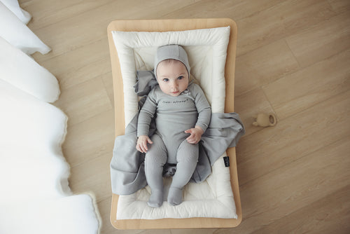 Lil Legs Mon Amour Footie & Bonnet - Blue