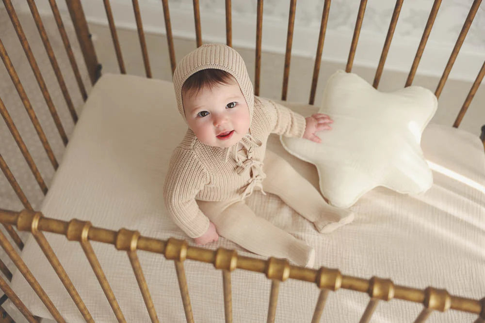 Lilette Chunky Knit Bonnet - Cream