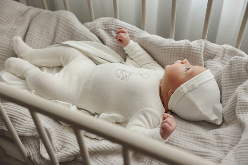 Lil Legs Velour Bunny Footie White W/ Balloon