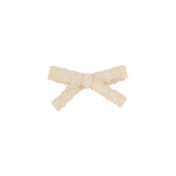 Le Enfant Edged Knit Baby Bows 2PK - Cream