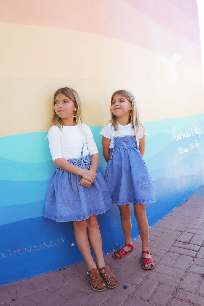 Calla Lili Nautical Skirt - Blue Denim