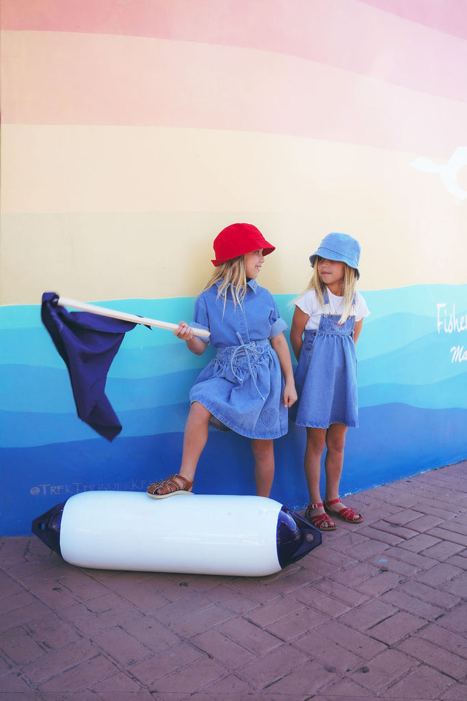 Calla Lili Nautical Skirt - Blue Denim