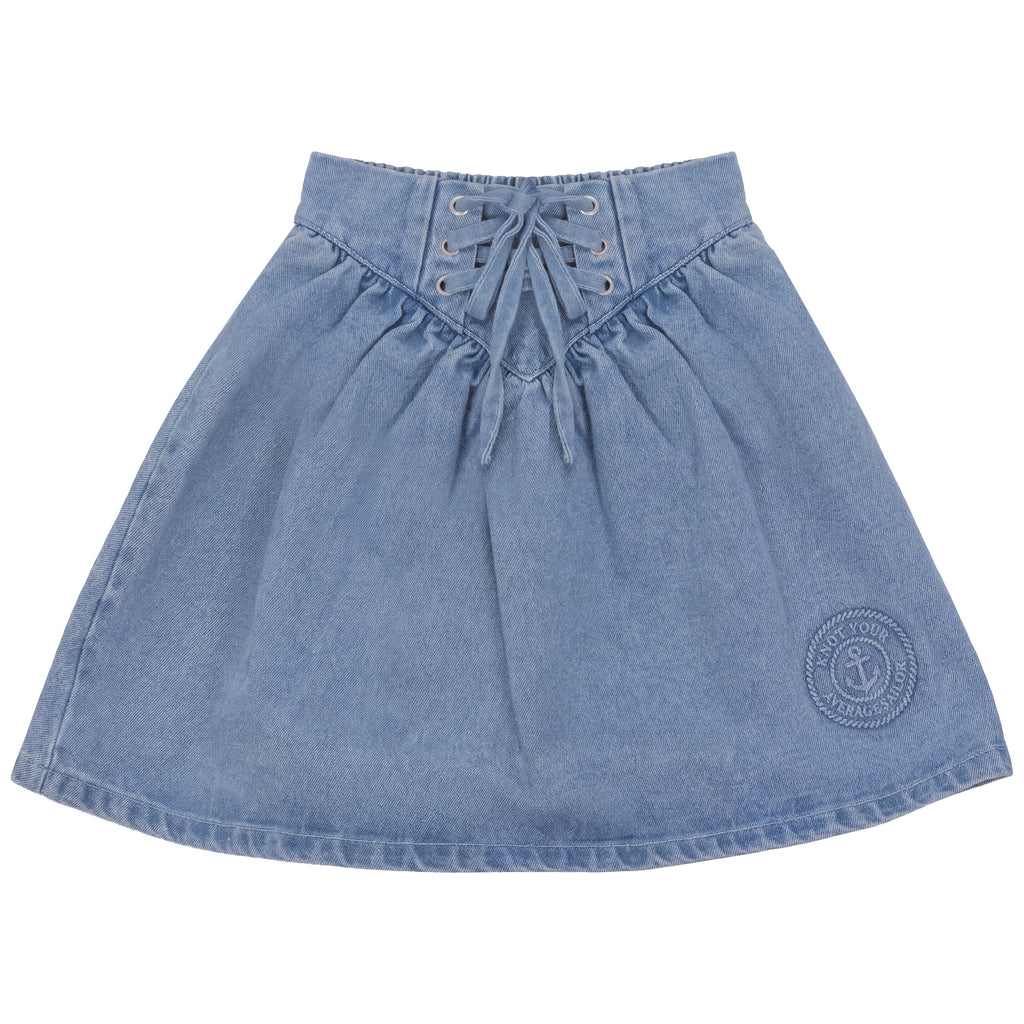 Calla Lili Nautical Skirt - Blue Denim