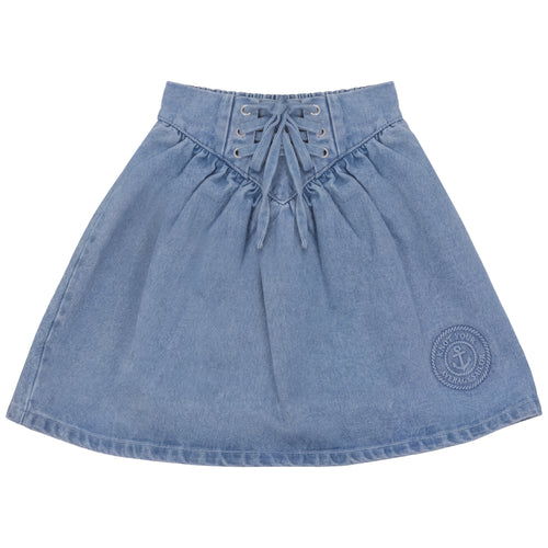 Calla Lili Nautical Skirt - Blue Denim