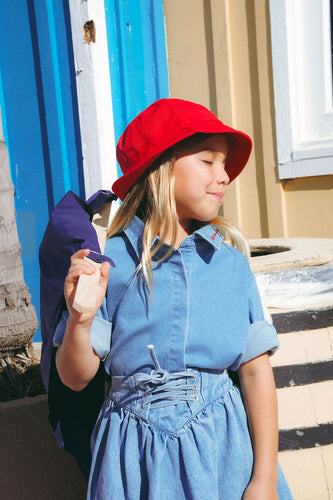 Calla Lili Girls Nautical Shirt - Blue Denim