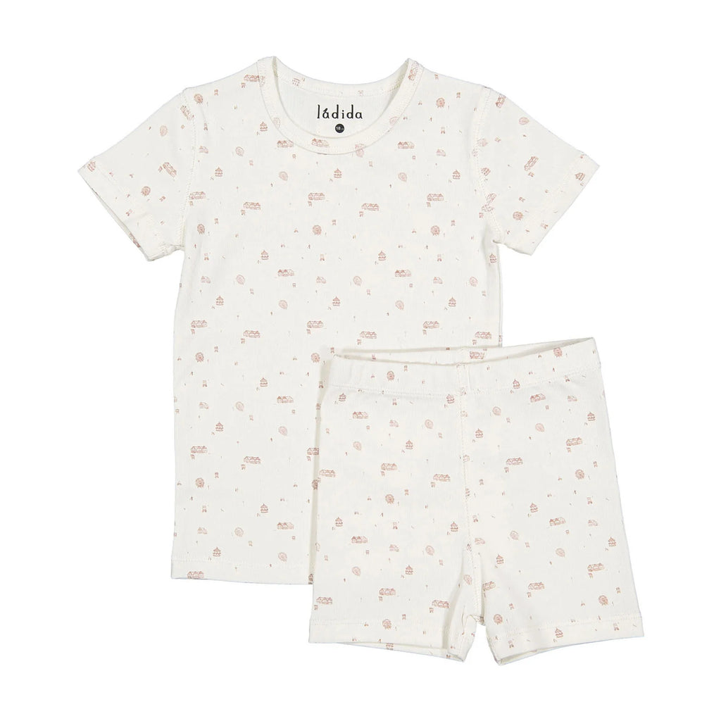 Ladida Ribbed Park Short Set - Caramel
