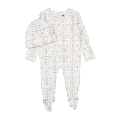 Ladida Teddy Footie And Hat - Blue