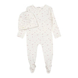 Ladida Ribbed Park Footie And Hat - Rosewood