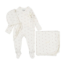 Load image into Gallery viewer, Ladida Tiny Rose Wrap Tie Layette Set - Pink