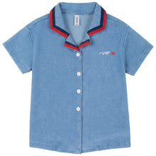 Load image into Gallery viewer, Calla Lili Boys Nautical Shirt - Denim Blue