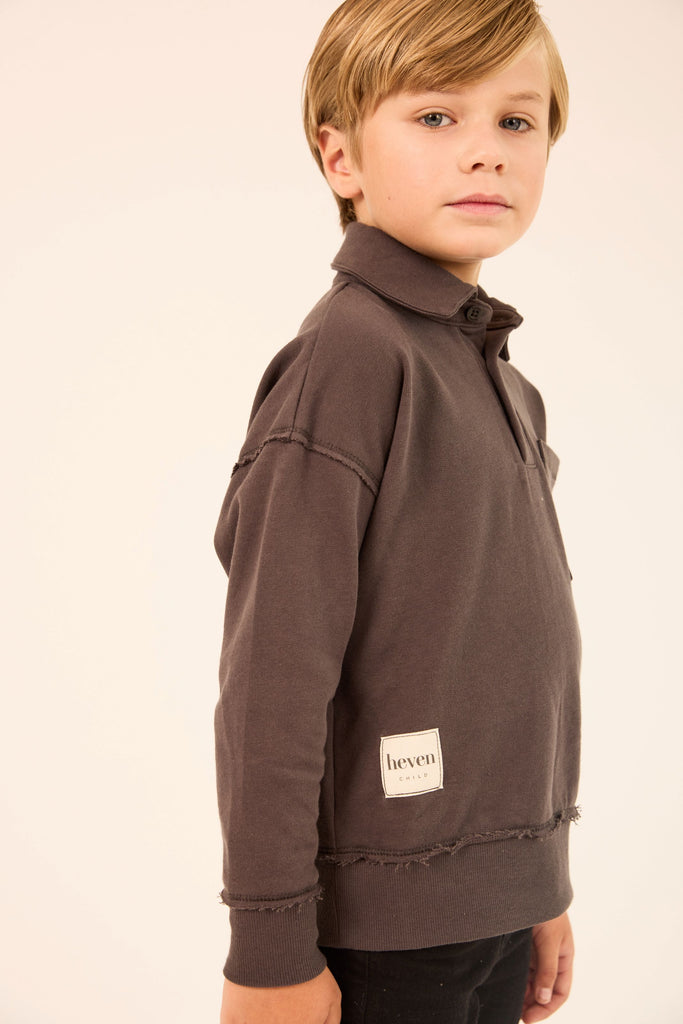 Heven Boys Polo - Grey (H75)